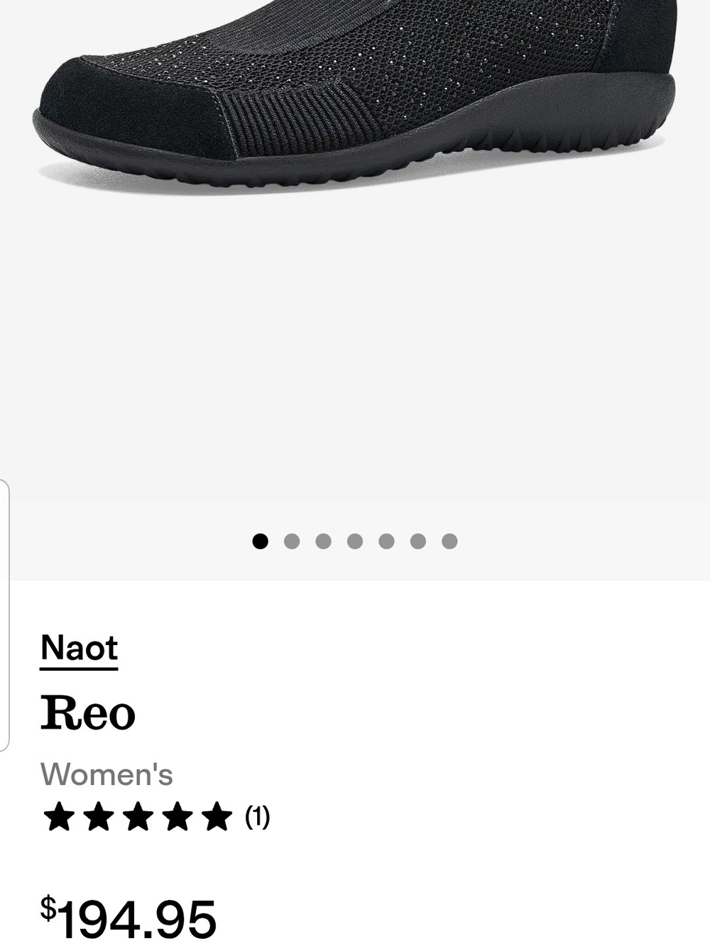 Naot Reo Women’s Slip-On Knit Sneaker — Black